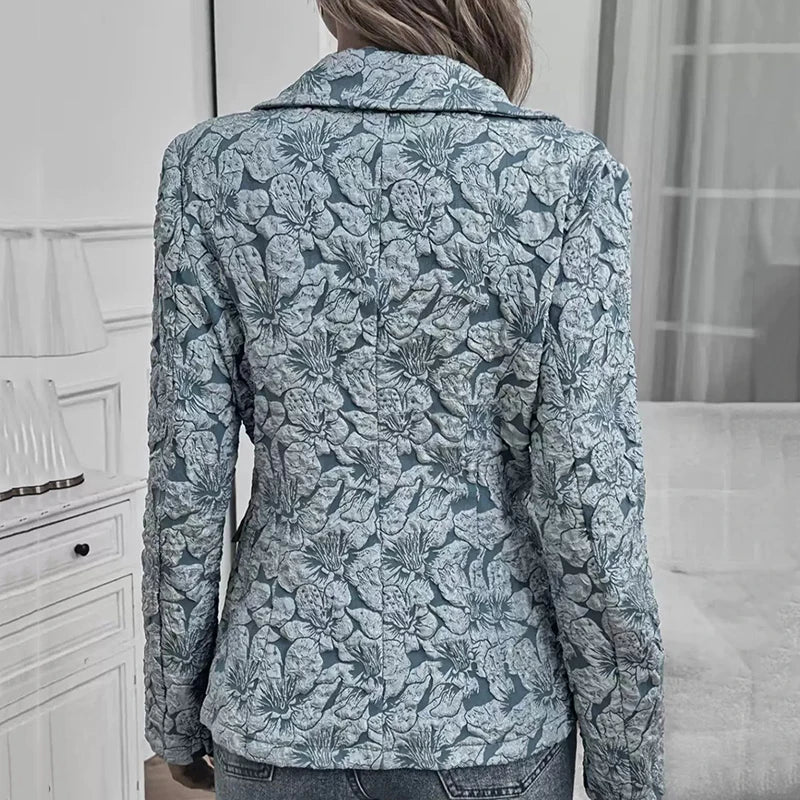 Nora | Women's Floral Long Sleeve Blazer - Image 2