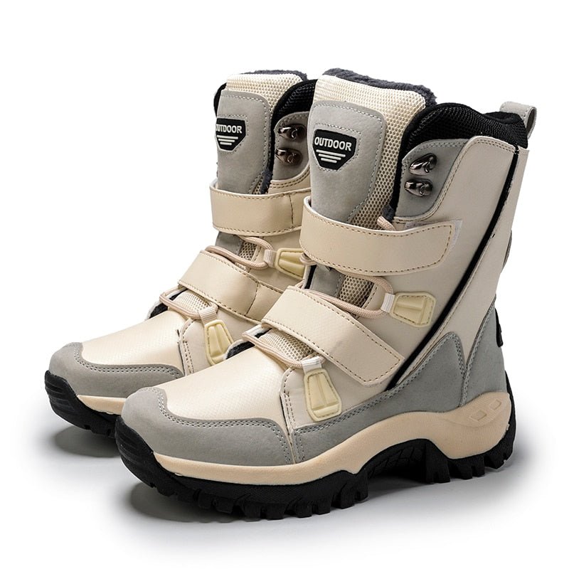 Warm Insulated Women's Snow Boots - Beige - VibreMode