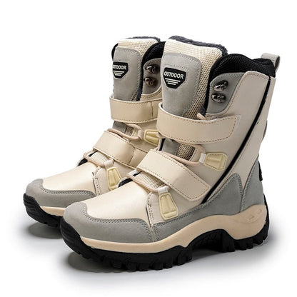 Warm Insulated Women's Snow Boots - Beige - VibreMode
