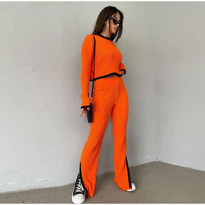 Women's 2 Piece Crop And Pants Set