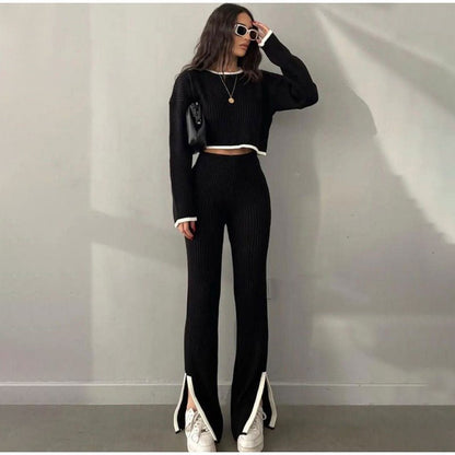 Women's High Waist Cropped Set