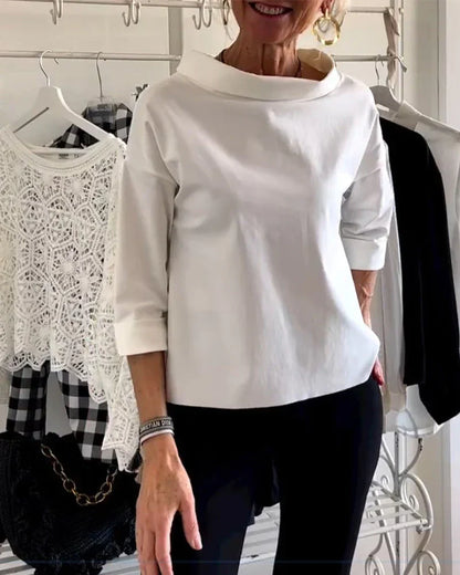 Women's Casual Bateau Neck 3/4 Sleeve