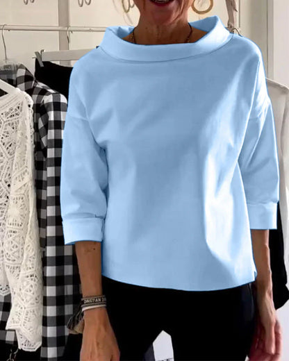 Women's Casual Bateau Neck 3/4 Sleeve