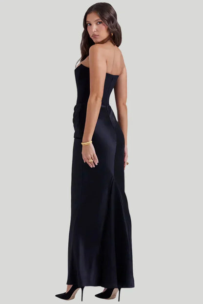 Elegant Cold Shoulder Long Dress