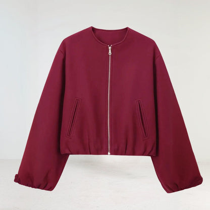 Image of Olive | Women's Zip-Up Bomber Jacket