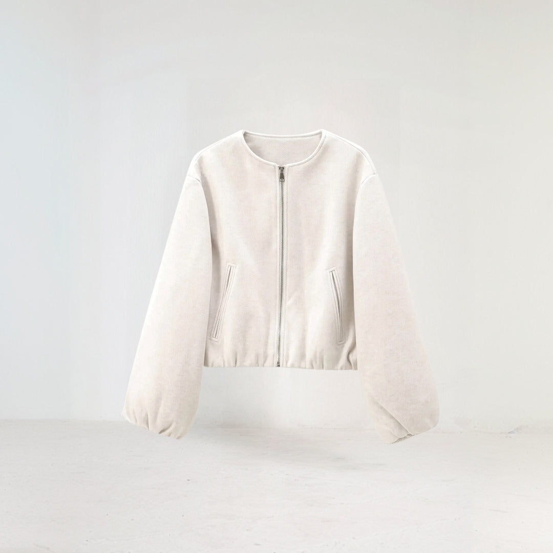 Image of Olive | Women's Zip-Up Bomber Jacket
