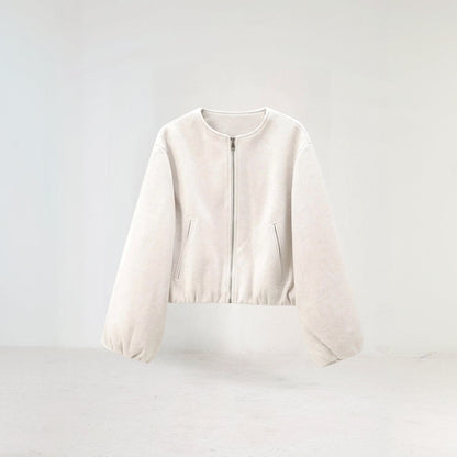 Image of Olive | Women's Zip-Up Bomber Jacket
