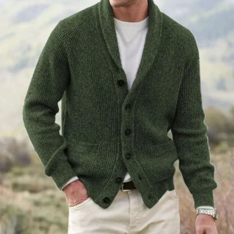 Men's Lightweight Crew Neck Spring Cardigan