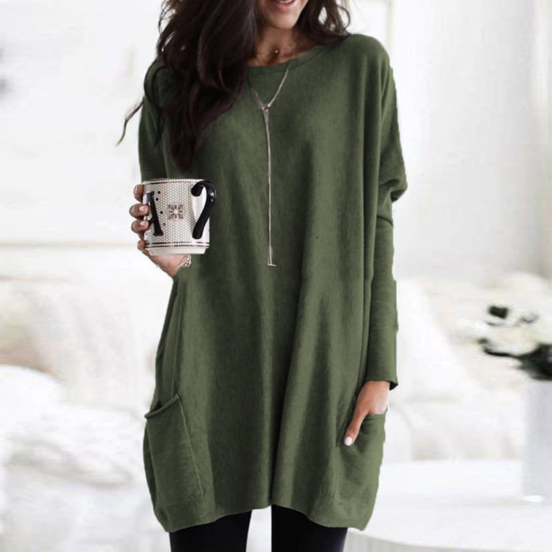 Comfy Women's Casual Winter Sweater Dress - VibreMode
