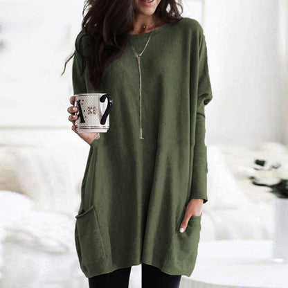 Comfy Women's Casual Winter Sweater Dress - VibreMode