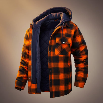 Classic Flannel Hooded Coat