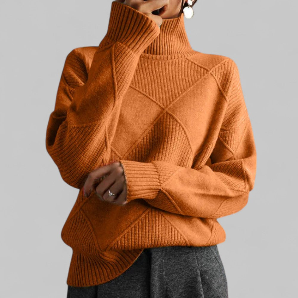 Warm Women's Crew Neck Long Sleeve Winter Sweater