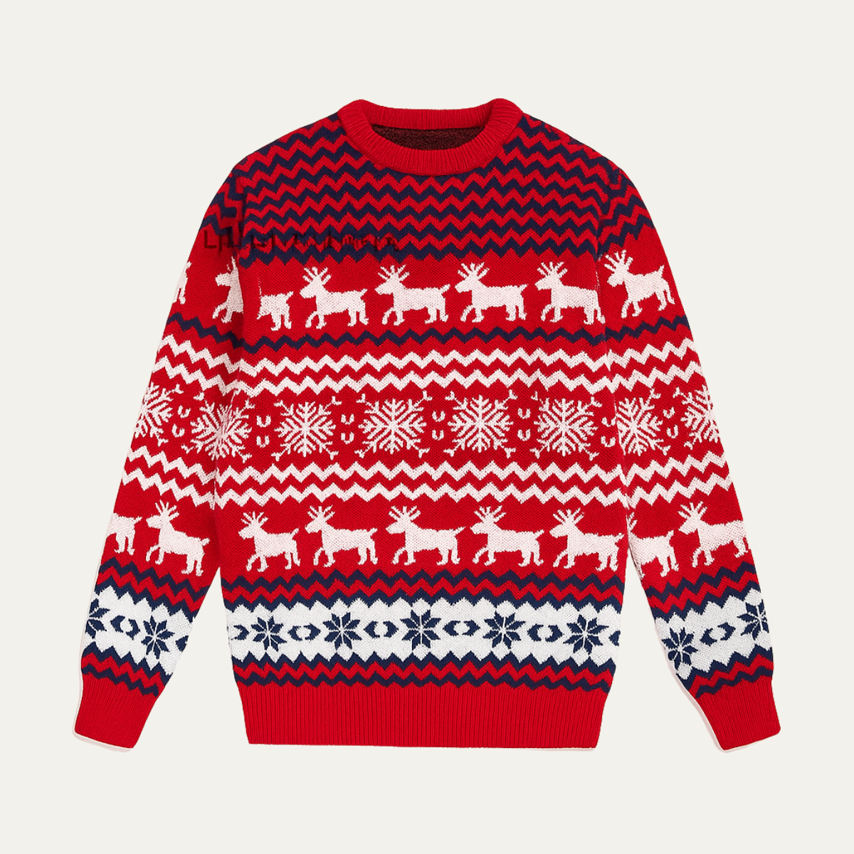 Men's Red Knitted Christmas Sweater - VibreMode