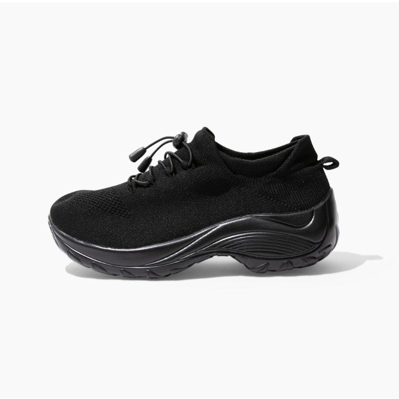 Comfortable Fit Athletic Shoes - Black - VibreMode