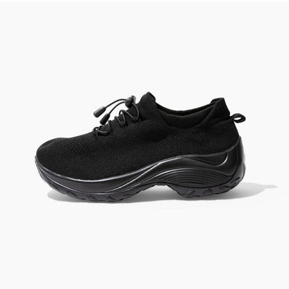 Comfortable Fit Athletic Shoes - Black - VibreMode