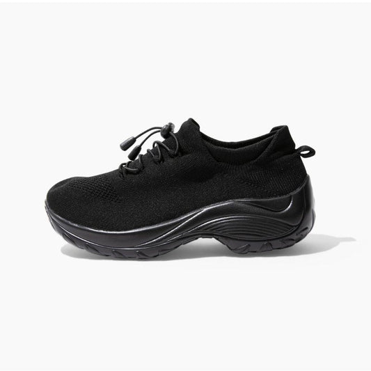 Comfortable Fit Athletic Shoes - Black - VibreMode