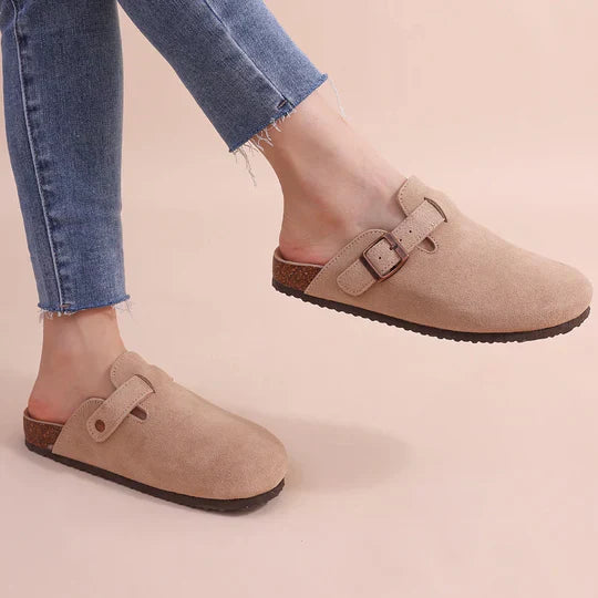 Women's Suede Cork Slippers - VibreMode