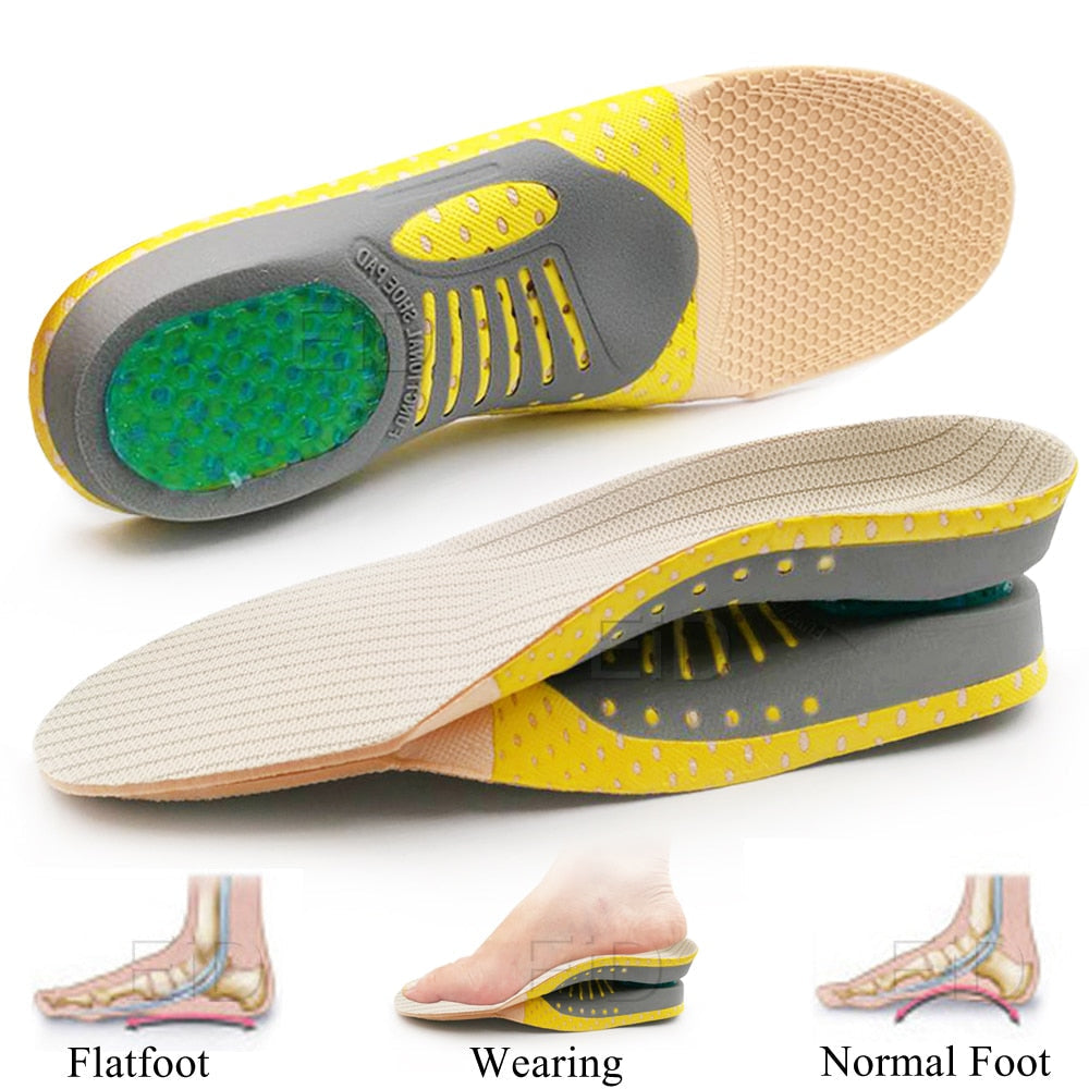 Gel Orthotic Insoles Arch Support Plantar Fasciitis Relief