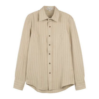 Image of Oscar | Men's Long Sleeve Striped Shirt
