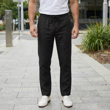 Men's Linen Trousers Lightweight Beige