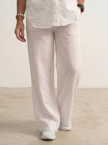 Vivian Women's Button-Down Shirt And Pants Set