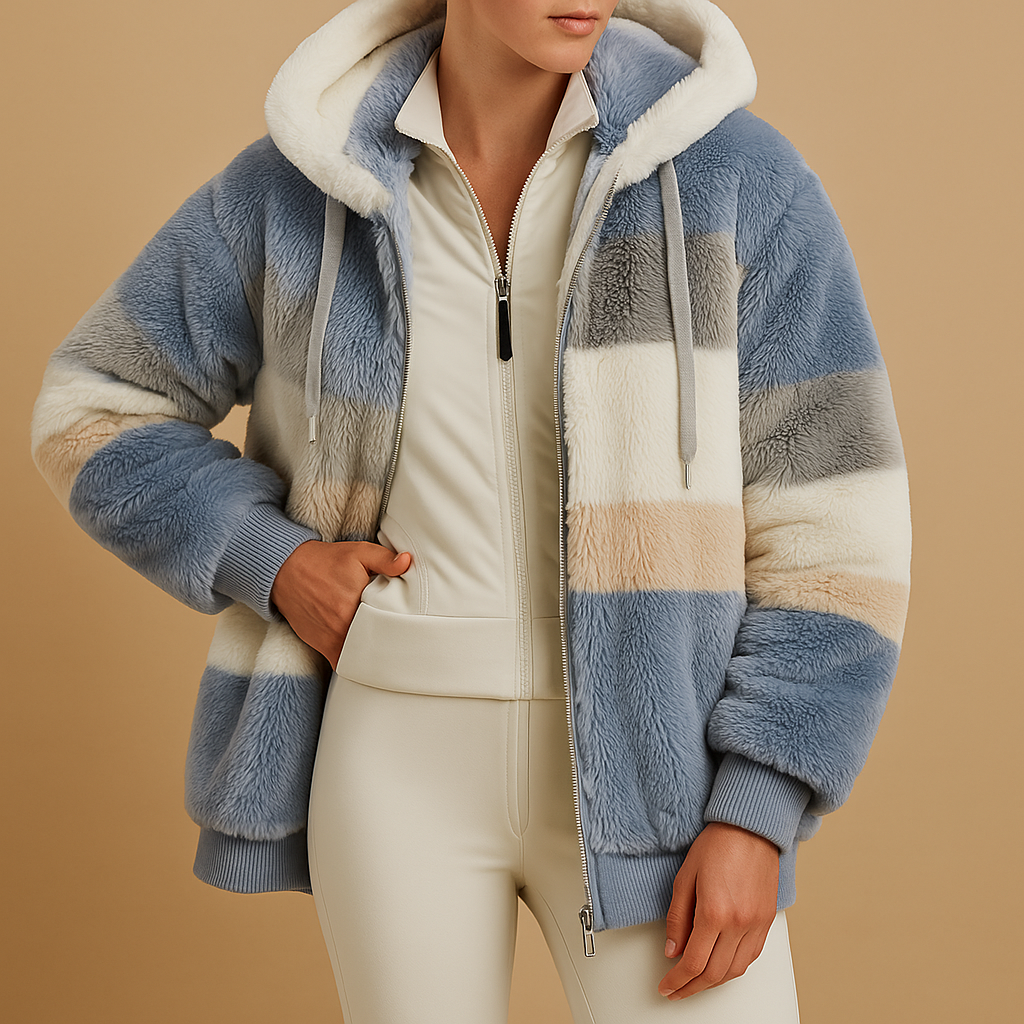 Large Cozy Knit Women's Jacket Rosa - VibreMode