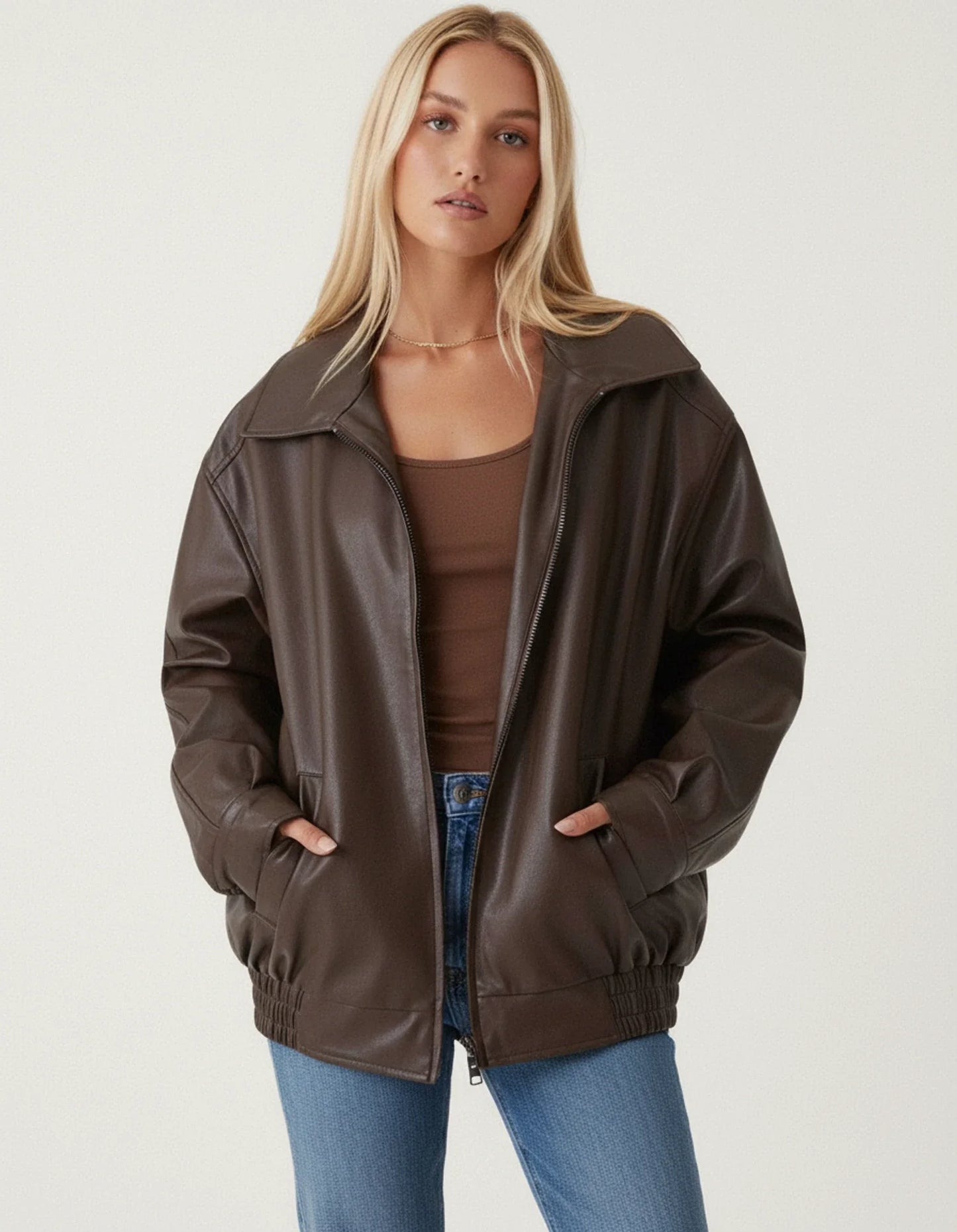 Women's Oversized Bomber Jacket - VibreMode