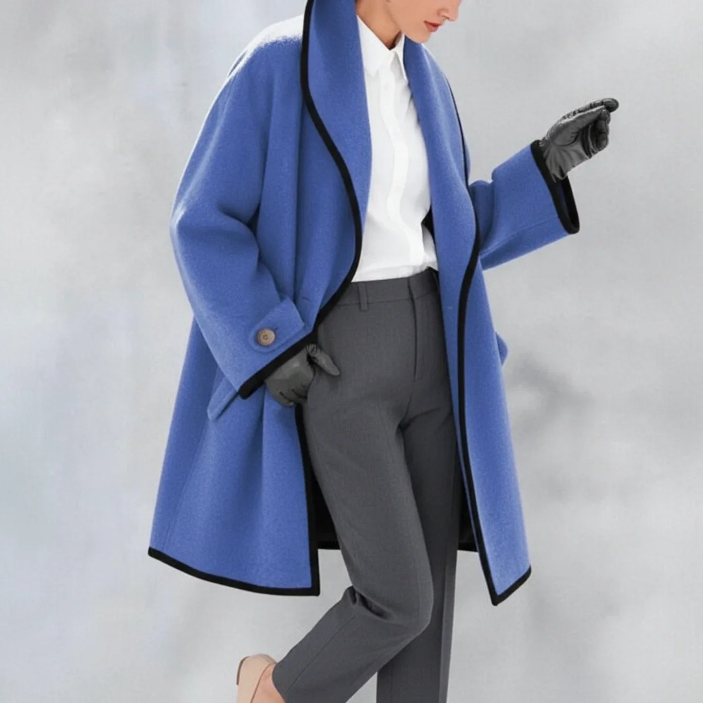 Women's Oversized Collar Jacket - VibreMode