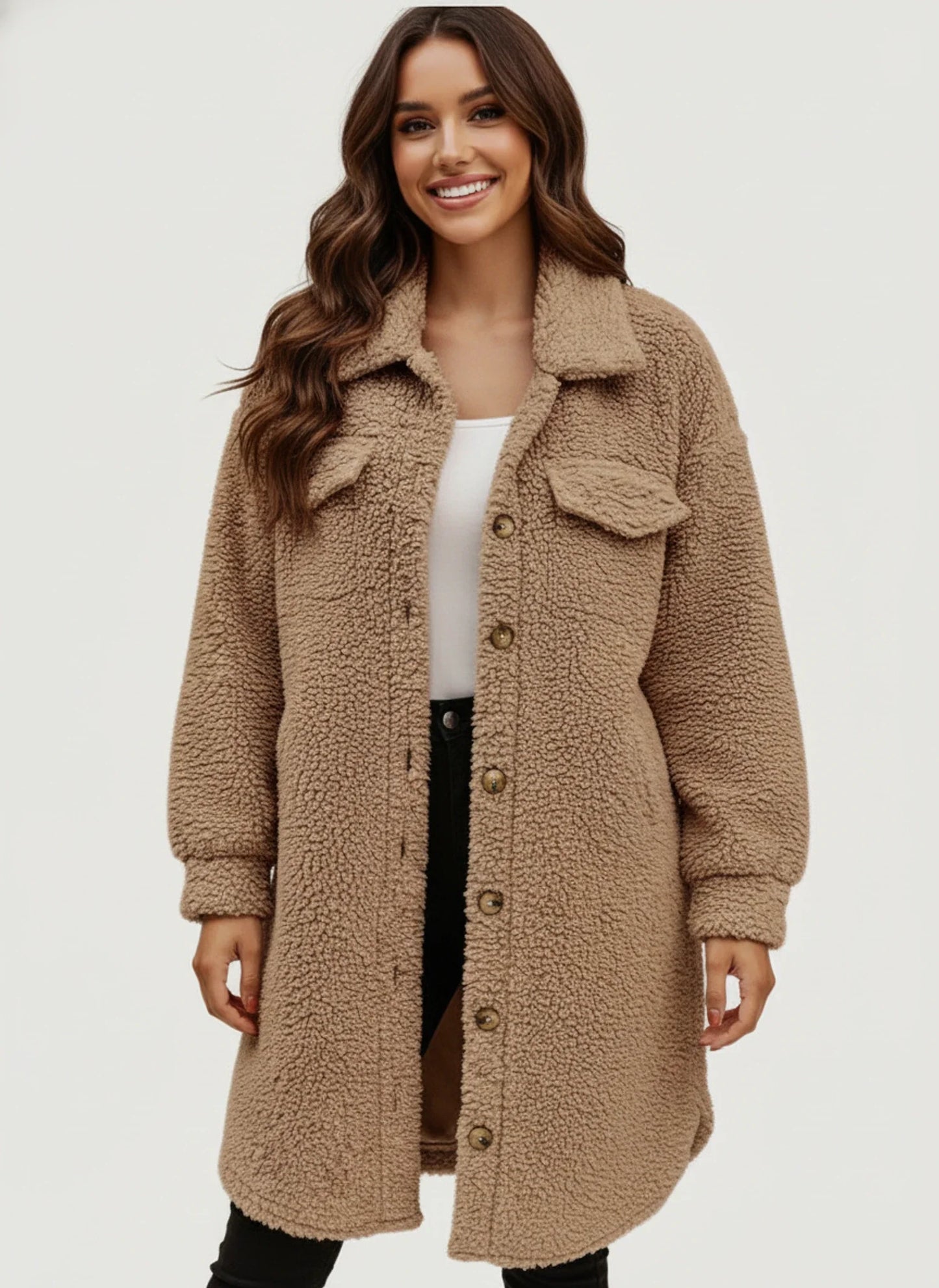 Women's Teddy Fleece Jacket Shirt