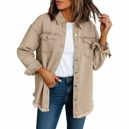 Women's Oversized Shirt Jacket - VibreMode
