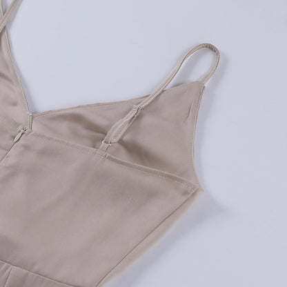 Image of Paige | Women's V-Neck Midi Slip Dress
