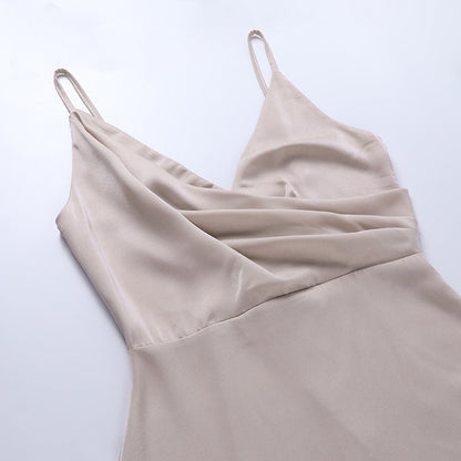 Image of Paige | Women's V-Neck Midi Slip Dress