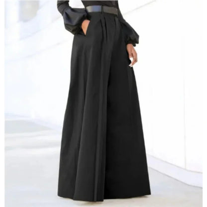 Women's Wide Leg Trousers Solid Color