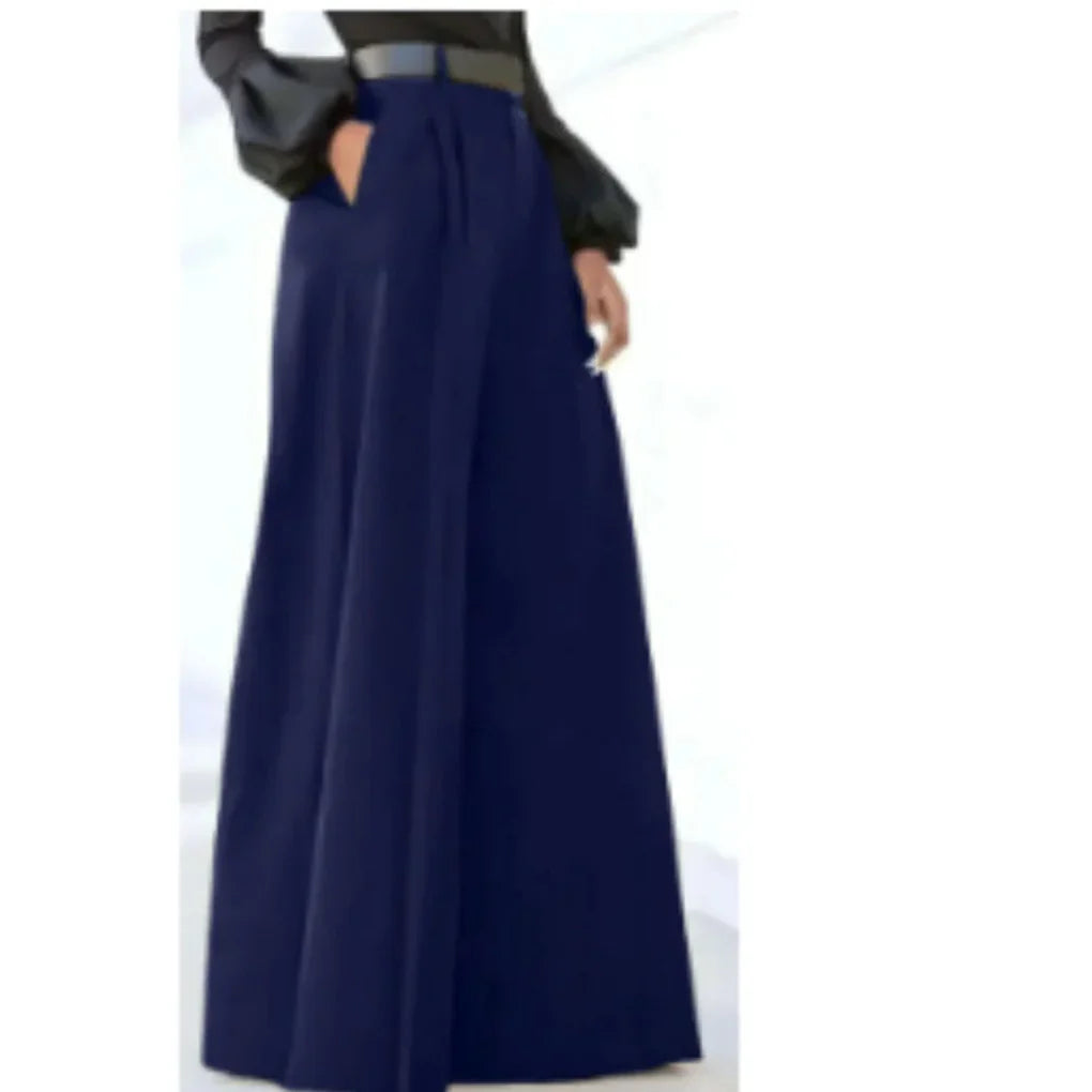 Women's Wide Leg Trousers Solid Color
