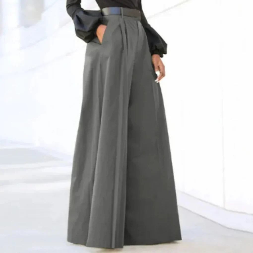 Women's Wide Leg Trousers Solid Color