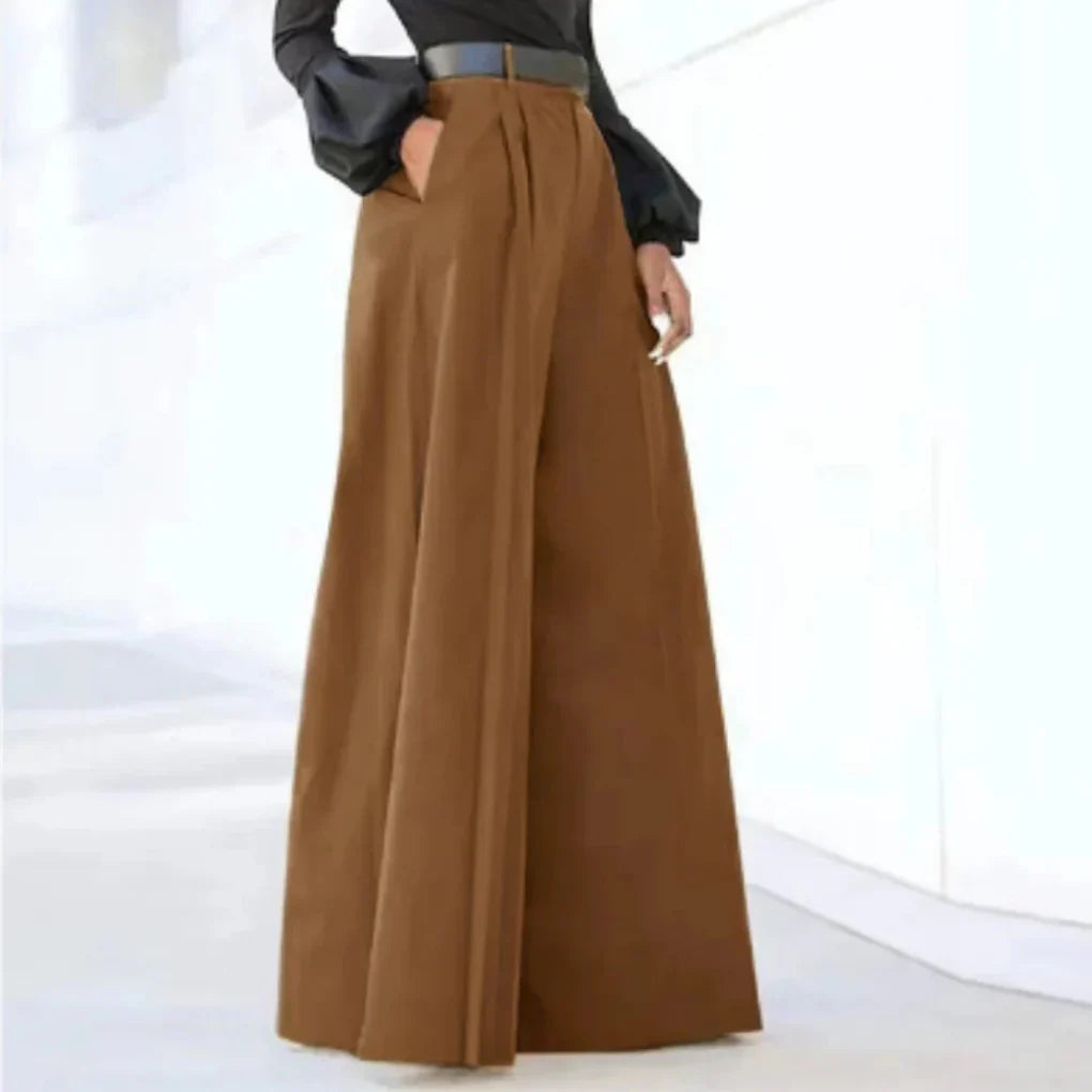Women's Wide Leg Trousers Solid Color