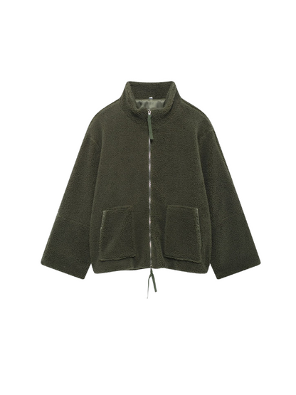 Oversized Sherpa Fleece Jacket Ultra Soft For Cold Weather