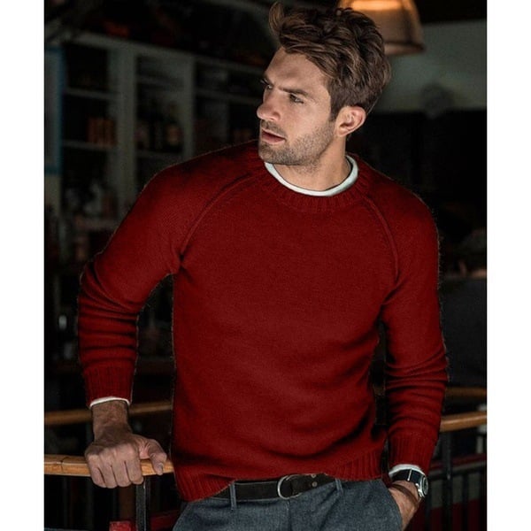 Image of Parker | Men's Crew Neck Knit Sweater