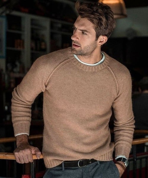 Image of Parker | Men's Crew Neck Knit Sweater