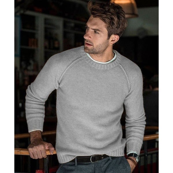 Men's Crew Neck Knit Sweater - VibreMode