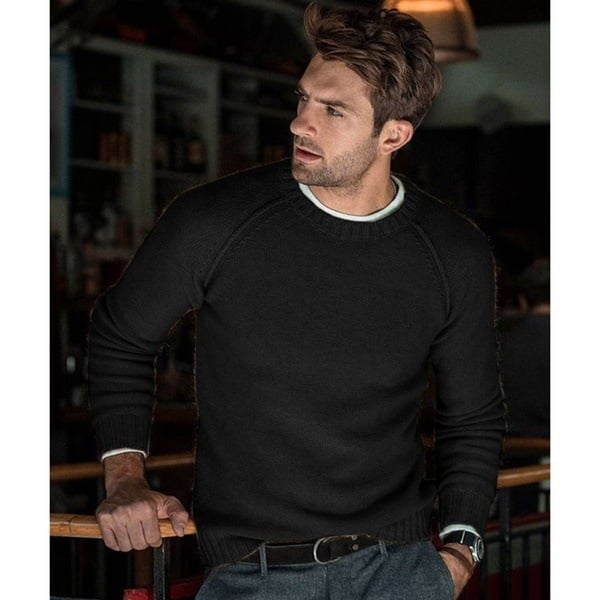 Image of Parker | Men's Crew Neck Knit Sweater