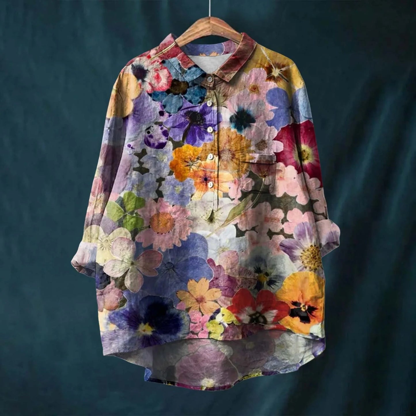 Image of Patricia | Women's Printed Button-Down Shirt