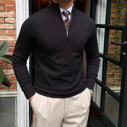 Perry Men's Quarter Zip Sweater - VibreMode