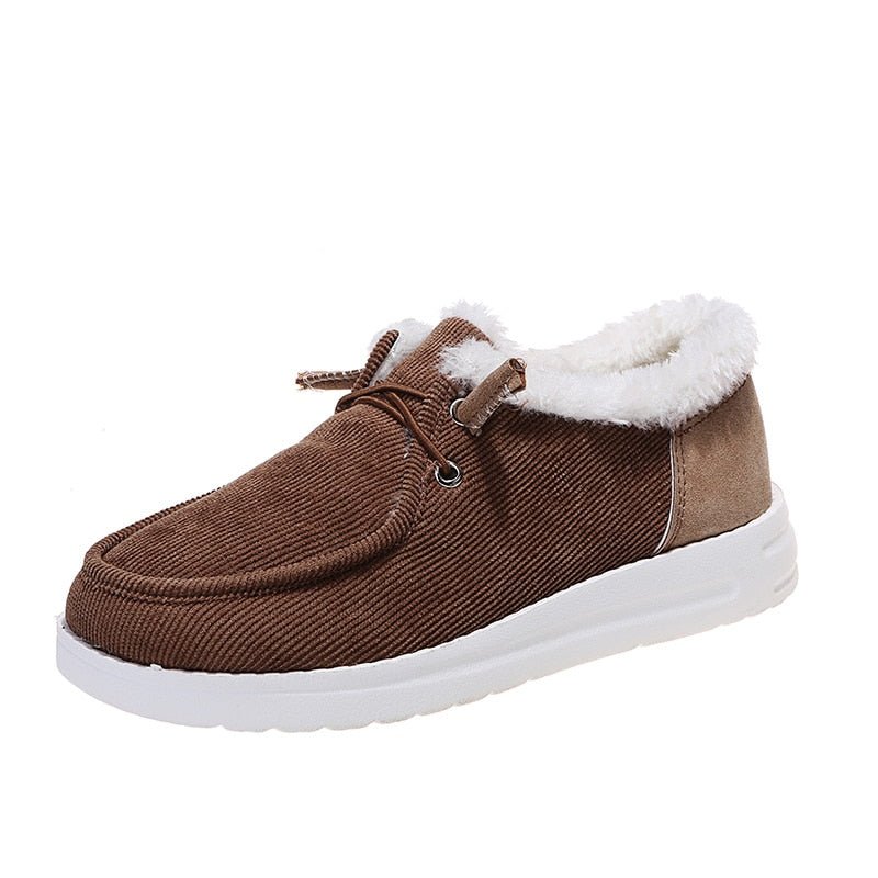Comfortable Brown Faux Fur Boots - VibreMode