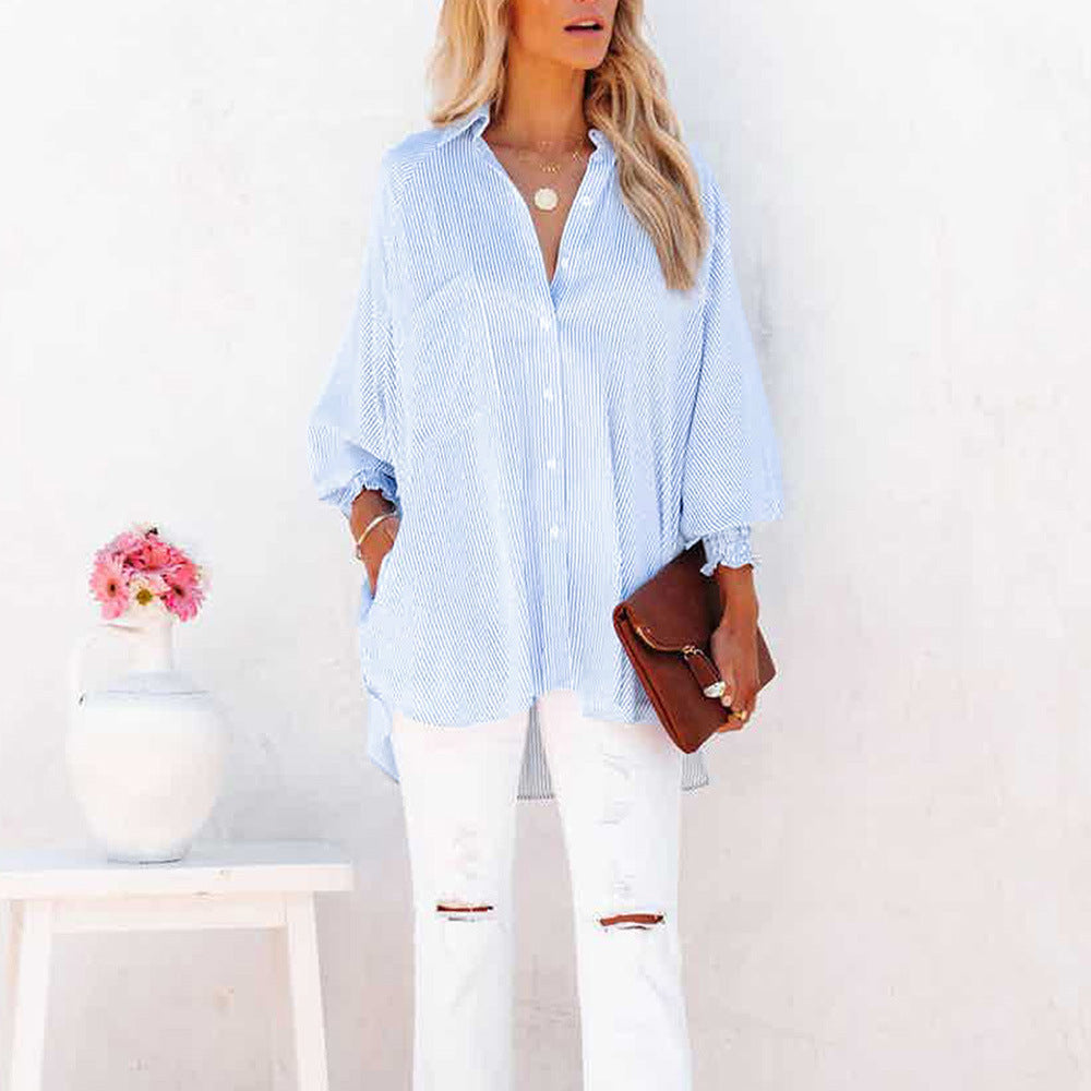 Women's Oversized Cotton Blouse - VibreMode