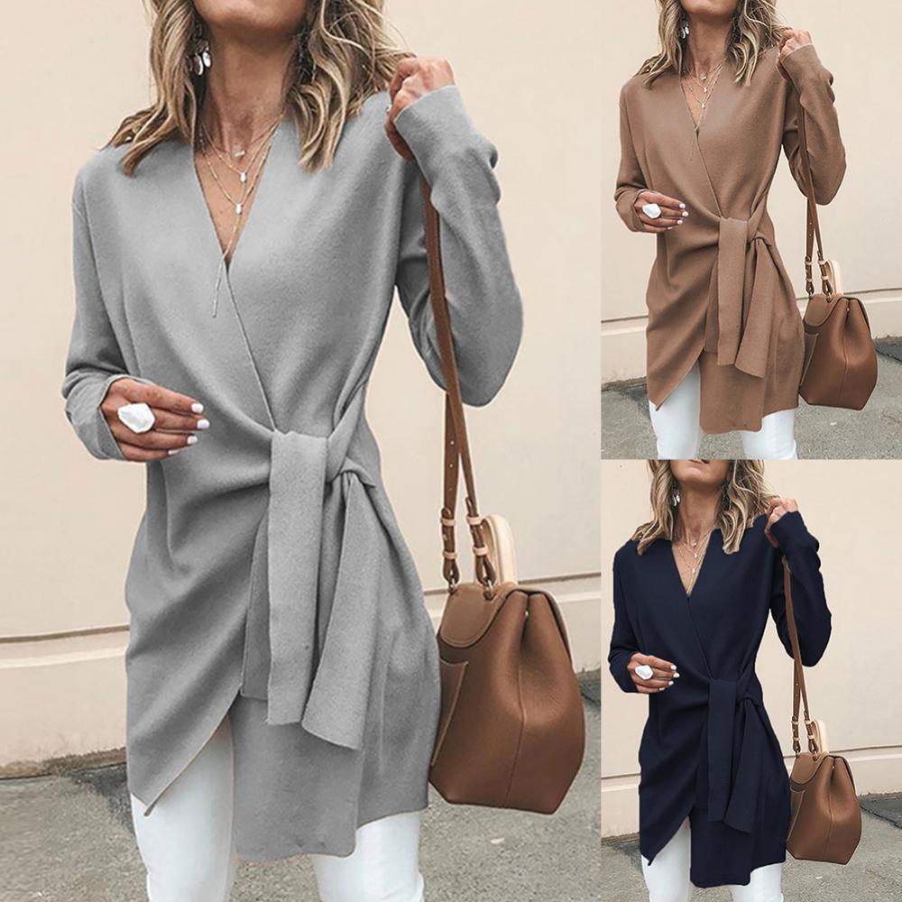 Image of Phoebe | Women's Tie Waist Long Sleeve Cardigan