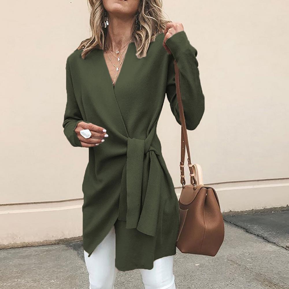 Image of Phoebe | Women's Tie Waist Long Sleeve Cardigan