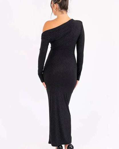 Sleeveless Glitter Formal Dress