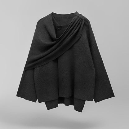 Women's Cape Style Wool Coat - VibreMode