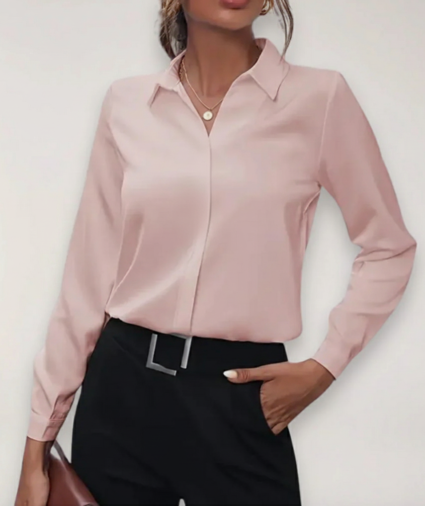Feminine White Office Lady Blouse